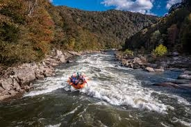 Expert rafting trip on intense rapids